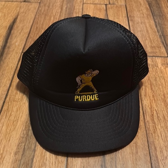 Other - Purdue Boilermakers Snapback Black University Trucker Mesh Hat Cap